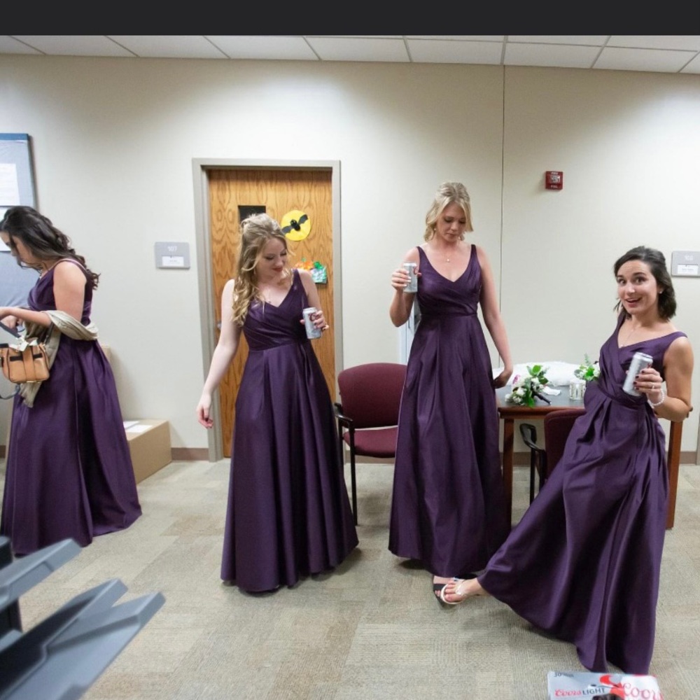 Plum David’s bridal dress